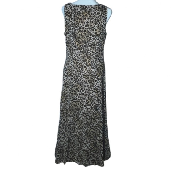 Donna Morgan Silk Leopard Print Maxi Dress - Picture 2 of 3